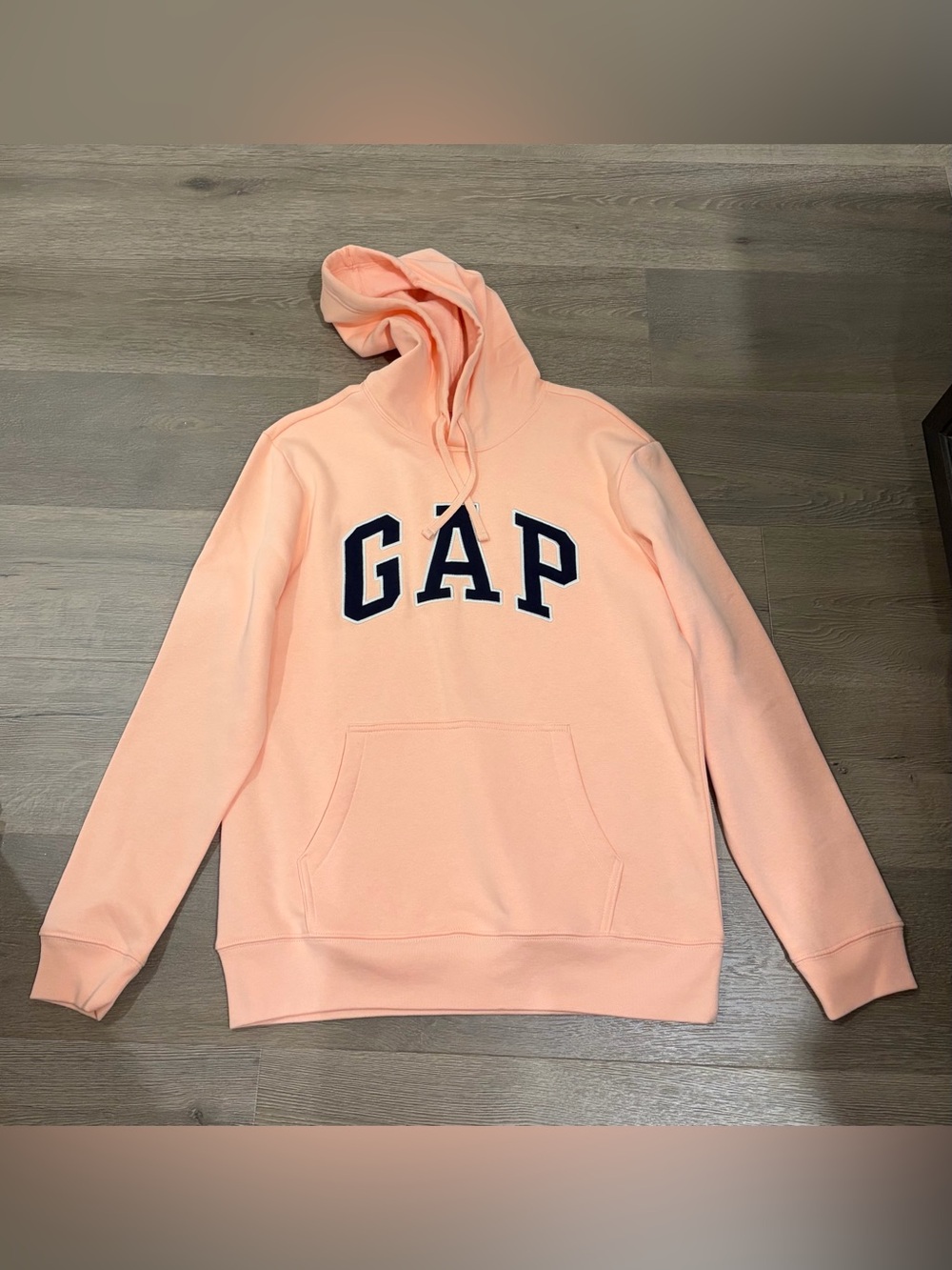 GAP Peach Hoodie with Navy Logo